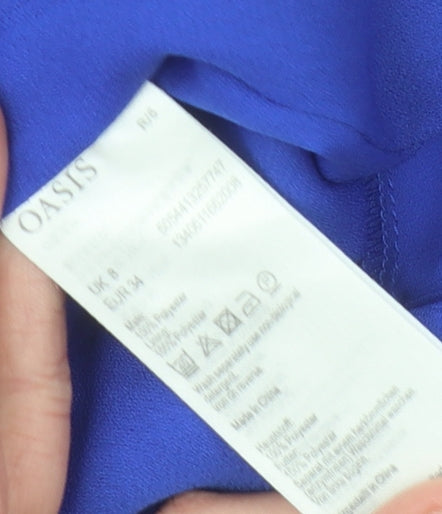 Oasis Women's Blue Tank Top, Size 8, V-Neck, Casual