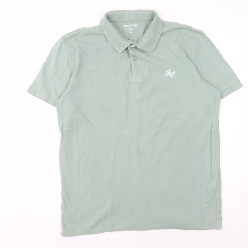 Jack & Jones Men's Green XL Polo Shirt