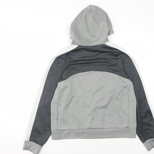 Nike Unisex Grey Pullover Hoodie - Small