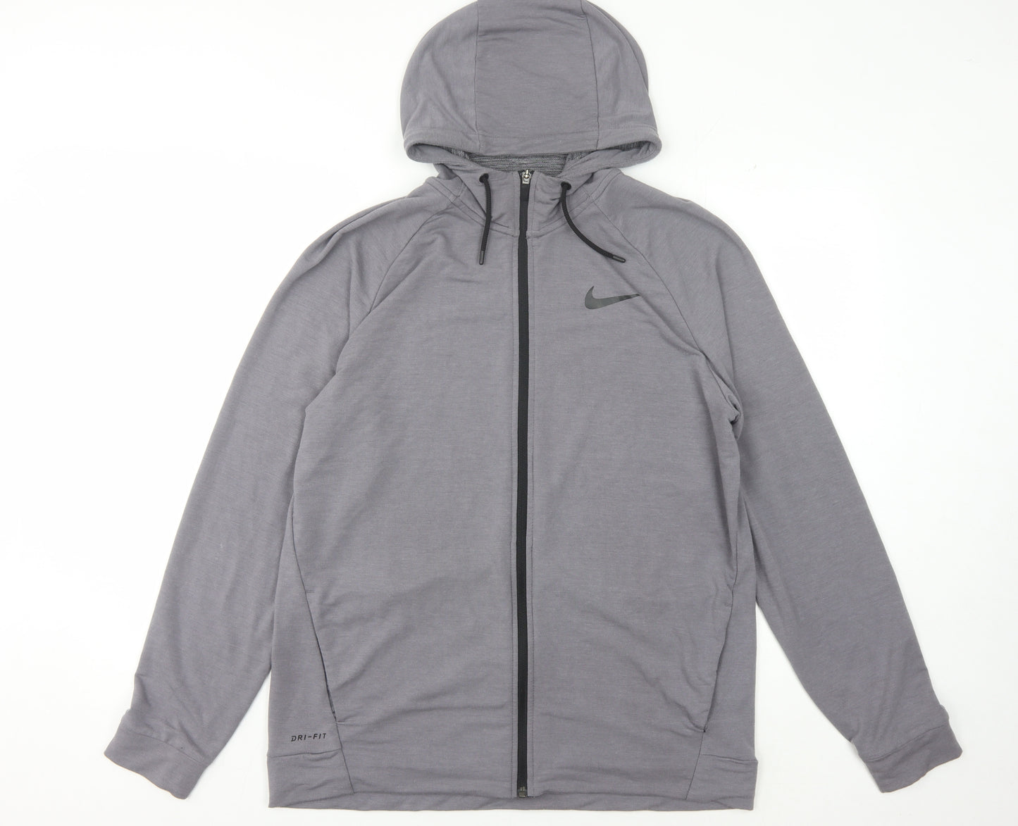 Nike Men's Grey Full Zip Hoodie Size L