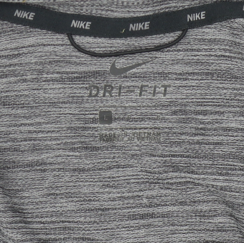 Nike Men's Grey Full Zip Hoodie Size L