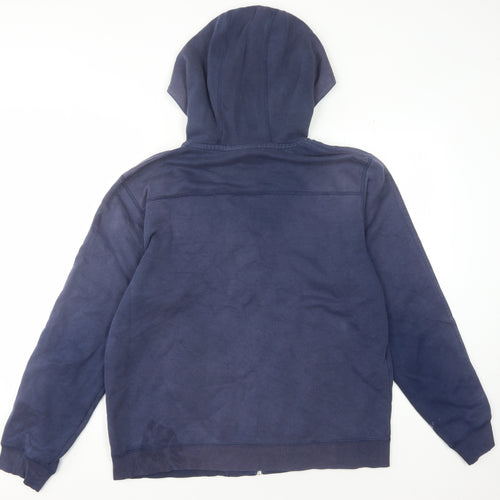 adidas Men's Blue Full Zip Hoodie Size L