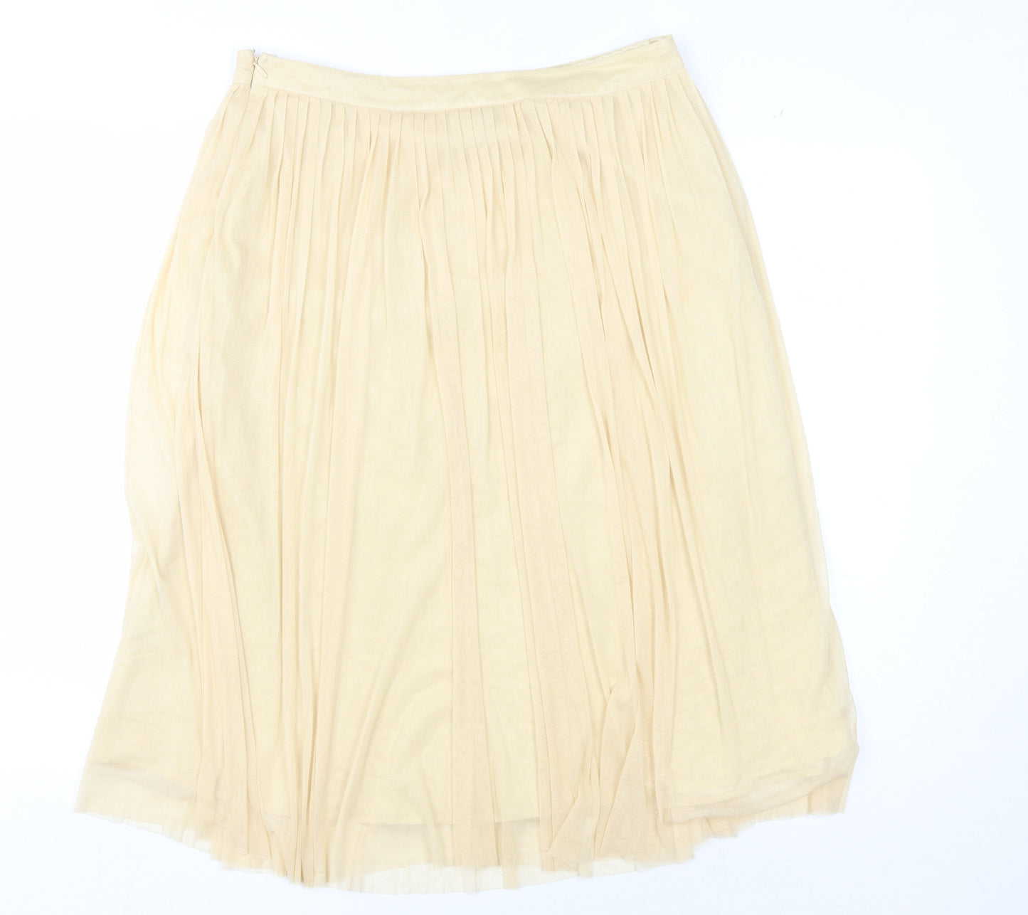 Fearne Cotton Women's Beige Pleated Midi Skirt Size 12