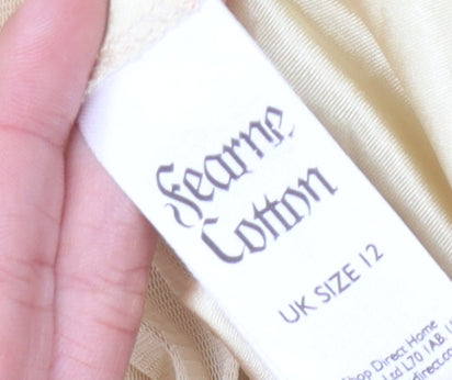 Fearne Cotton Women's Beige Pleated Midi Skirt Size 12