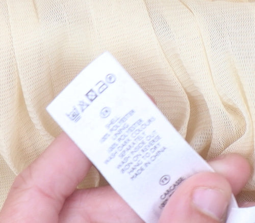 Fearne Cotton Women's Beige Pleated Midi Skirt Size 12