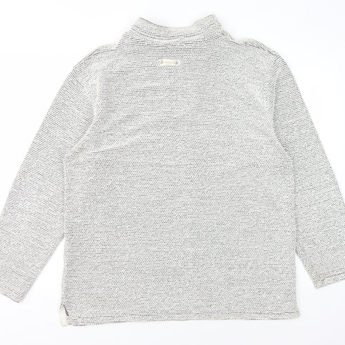 Weird Fish Men's Grey 1/4 Zip Sweatshirt, Size L