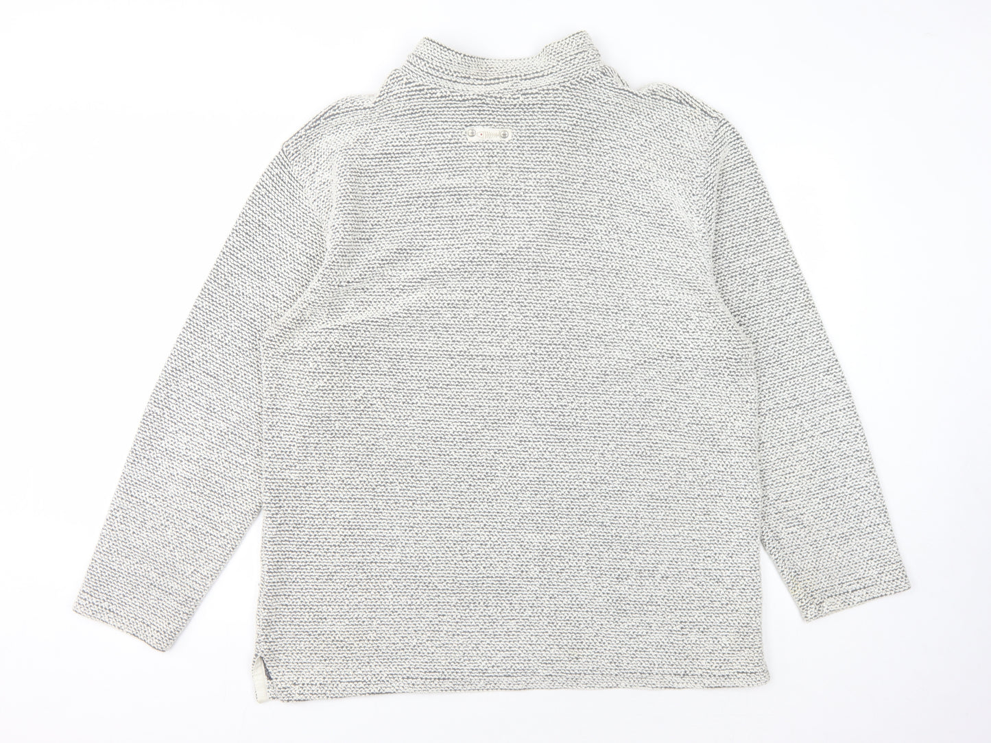 Weird Fish Men's Grey 1/4 Zip Sweatshirt, Size L