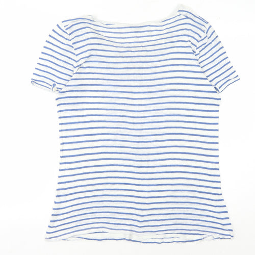Kew Women's Blue Striped T-Shirt XL Regular Fit