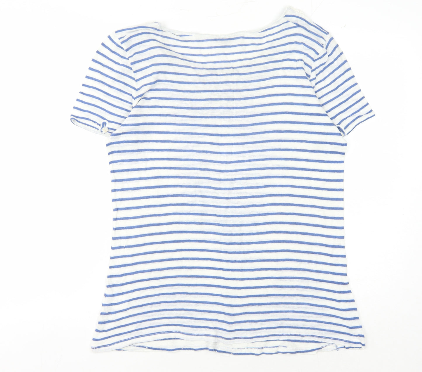 Kew Women's Blue Striped T-Shirt XL Regular Fit