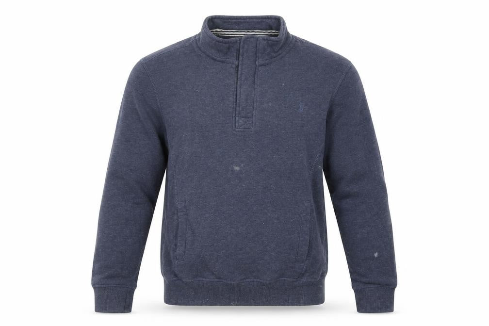 Front view of Joules Men's Blue Pullover Sweatshirt, size S