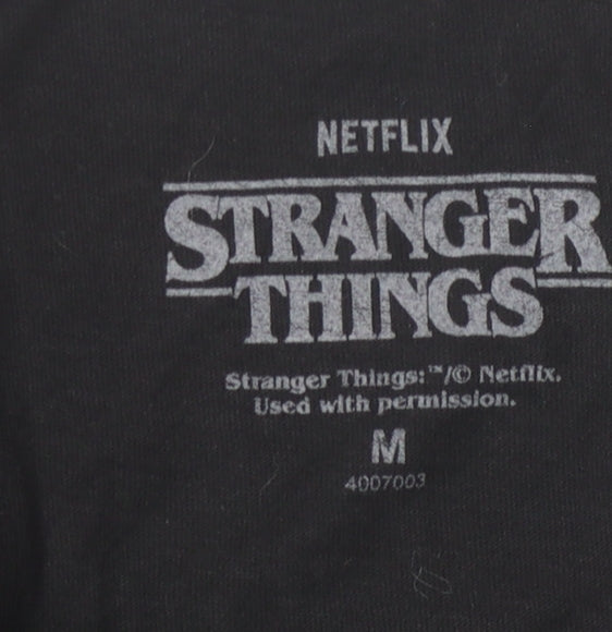 Netflix Stranger Things Hellfire Club T-Shirt, M, Unisex, Black