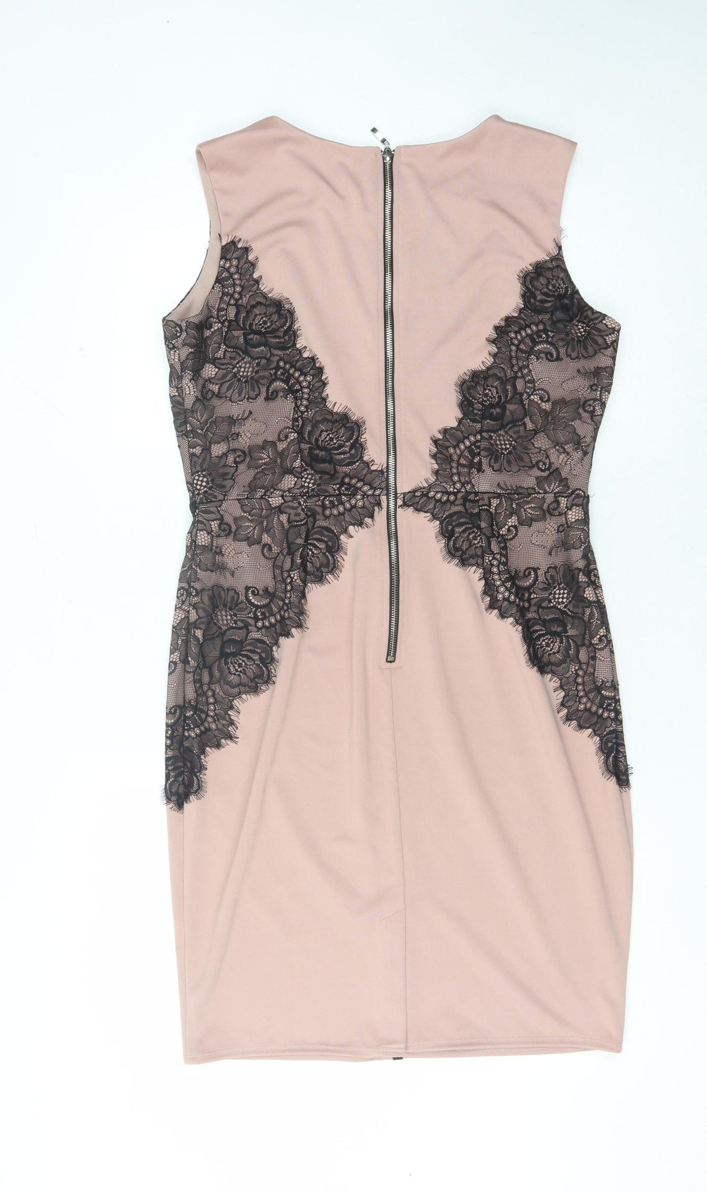 Showcase Women's Pink Lace Sheath Dress Size 16