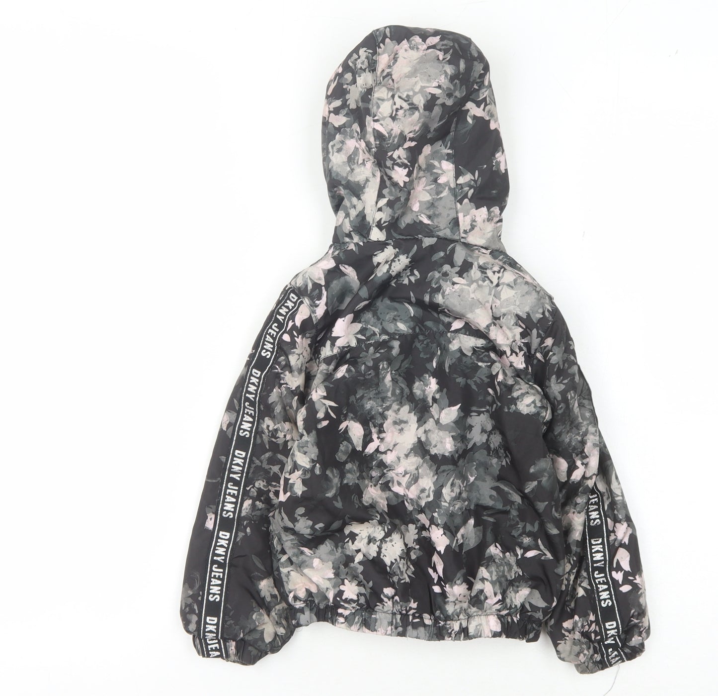 DKNY Girls' Multicoloured Floral Puffer Jacket, Size 3