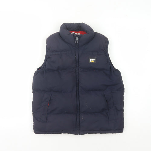 CAT Boys Blue Puffer Jacket Size 8 Years