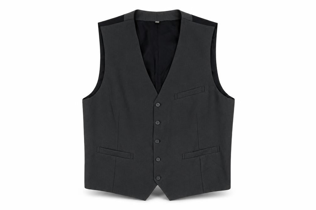 Front view of Williams & Brown Men's Grey Suit Waistcoat 50R Formal