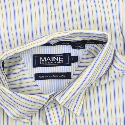 Maine New England Men's Multicolour Striped Shirt L