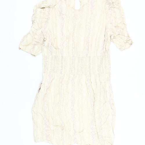 Marks and Spencer Beige Women's Half Sleeve Dress