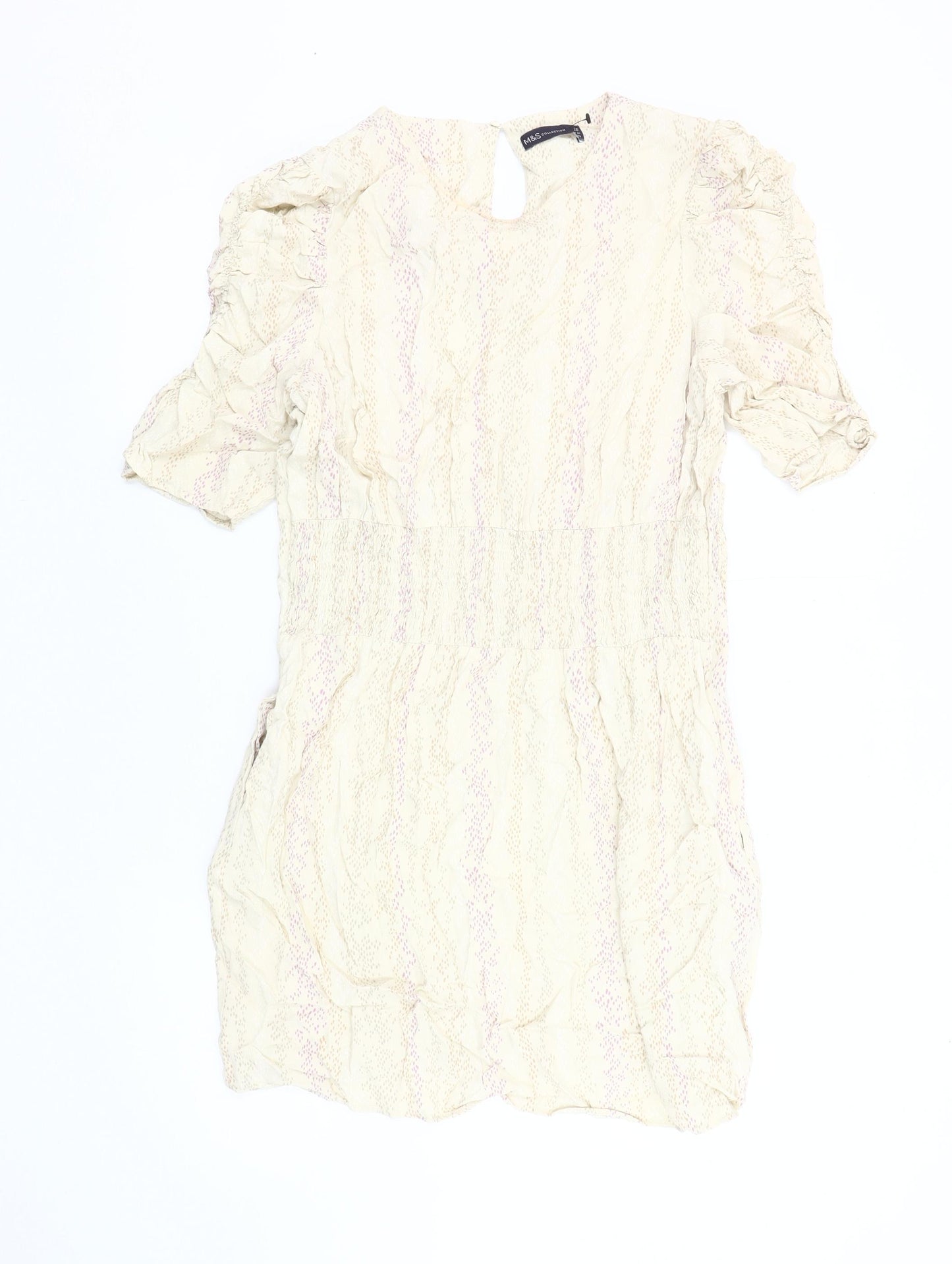 Marks and Spencer Beige Women's Half Sleeve Dress