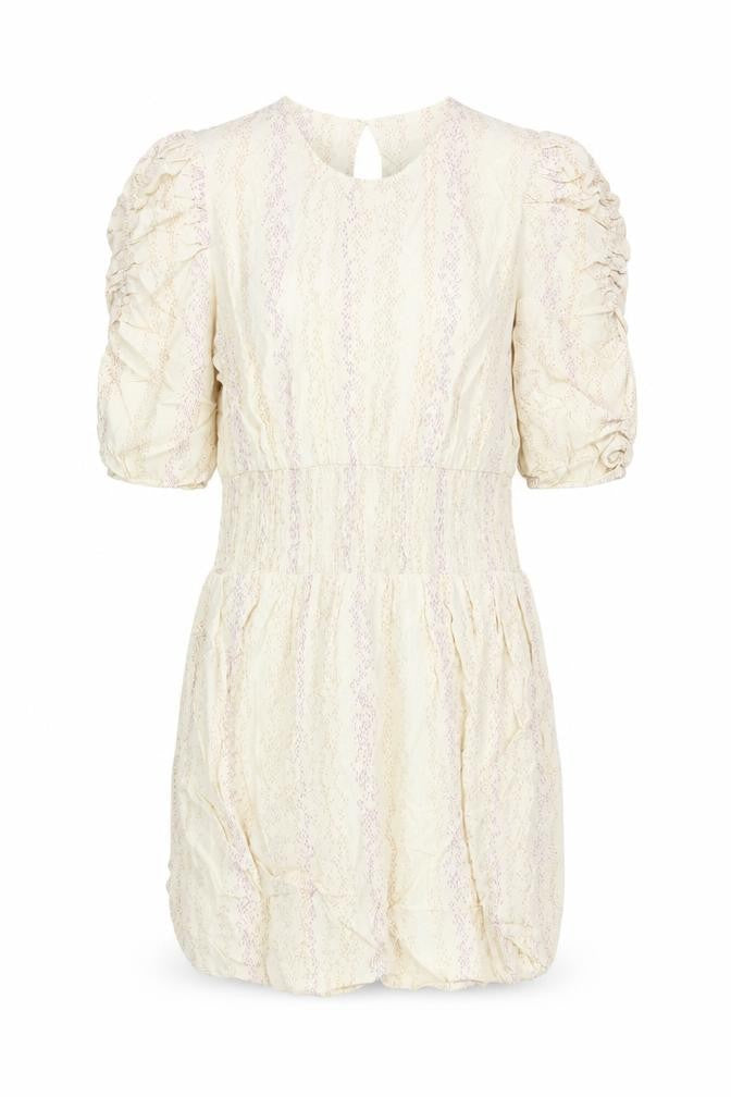 Front view of Marks & Spencer Beige Women's Half Sleeve Dress