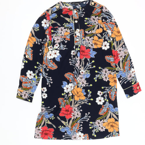 Next Women's Multicoloured Floral Shift Dress, Size 8