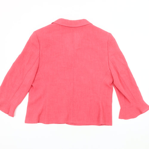 Gold Pink Women's Suit Jacket Size 14