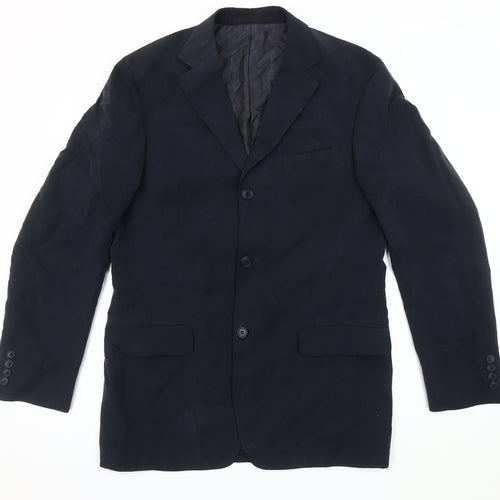 Marks and Spencer Men's Blue Blazer - Size 38R, Elegant Style.