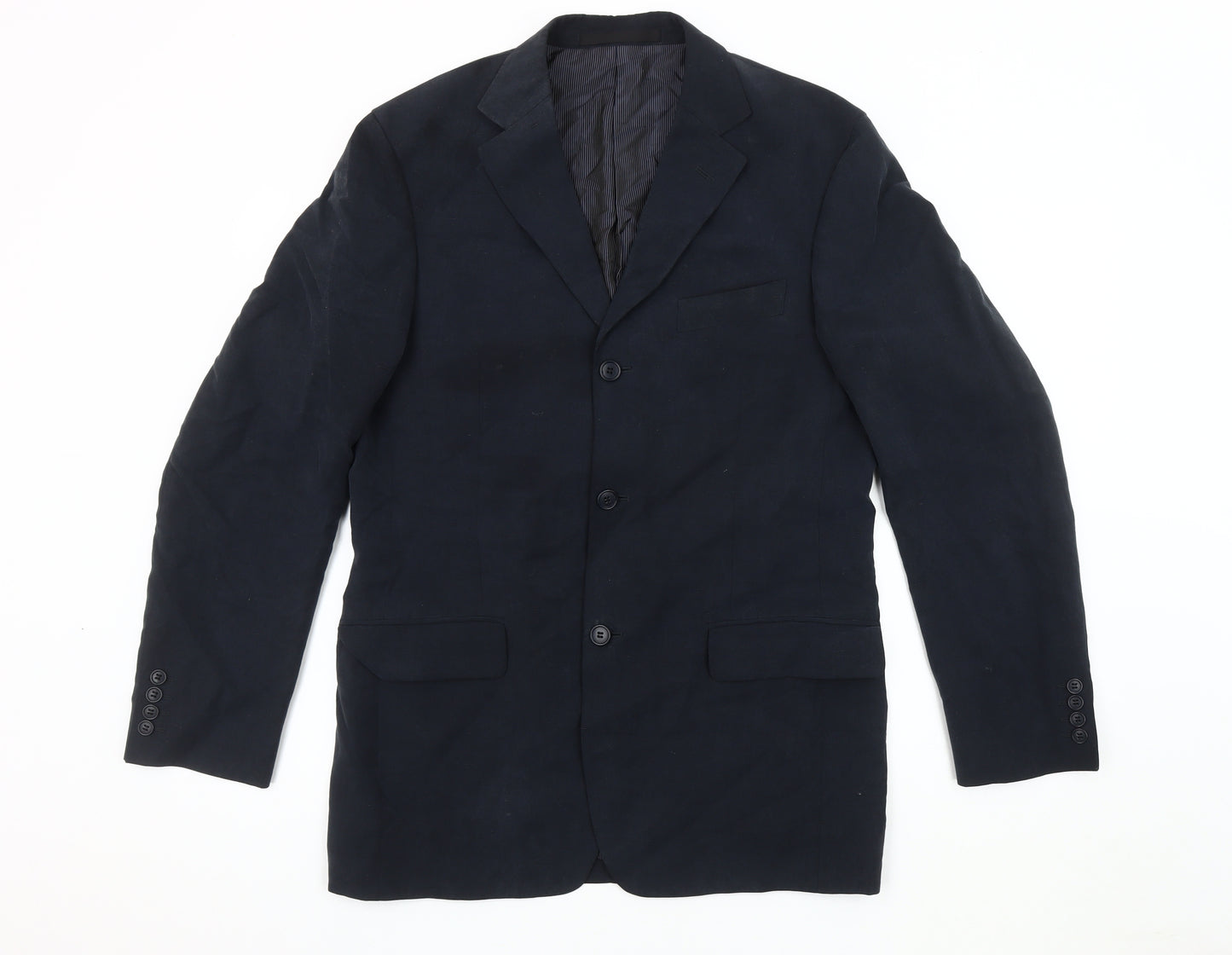 Marks and Spencer Men's Blue Blazer - Size 38R, Elegant Style.