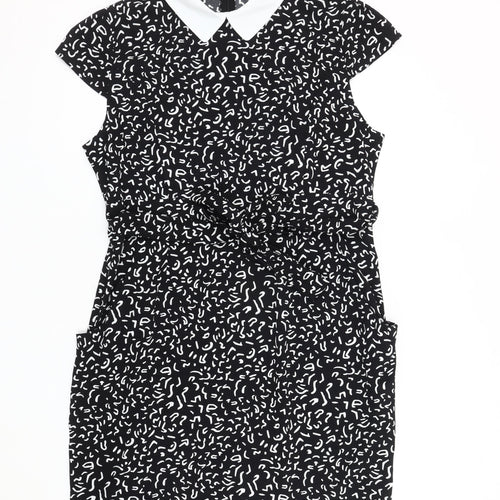 Blue Vanilla Women's Black Collared Dress Size 16