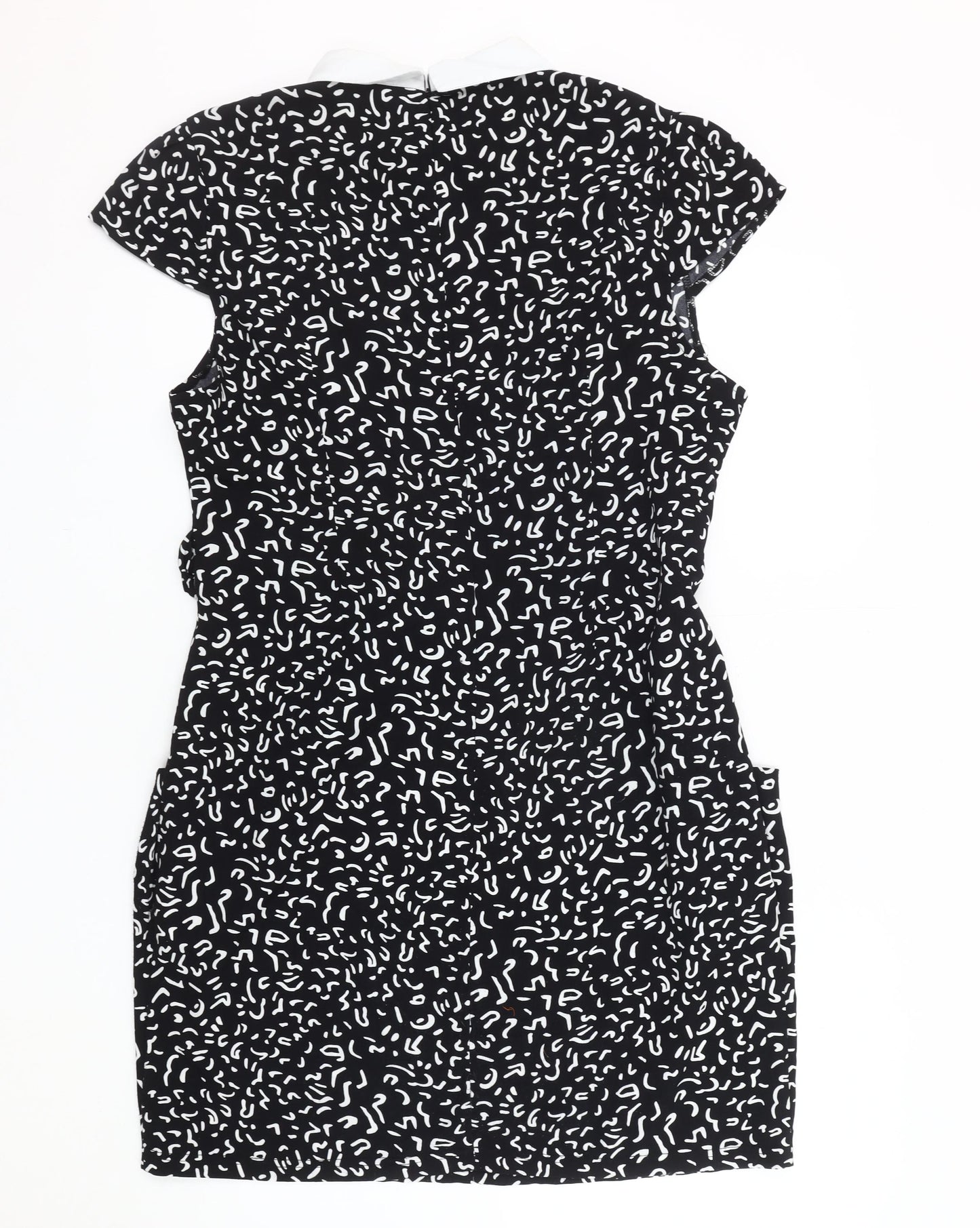 Blue Vanilla Women's Black Collared Dress Size 16