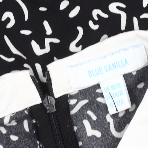 Blue Vanilla Women's Black Collared Dress Size 16