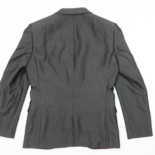 Next Men's Grey Slim Fit Blazer, Size 38 S, Formal Jacket