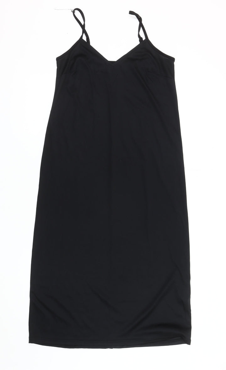 New Look Women's Black Slip Dress Size 10