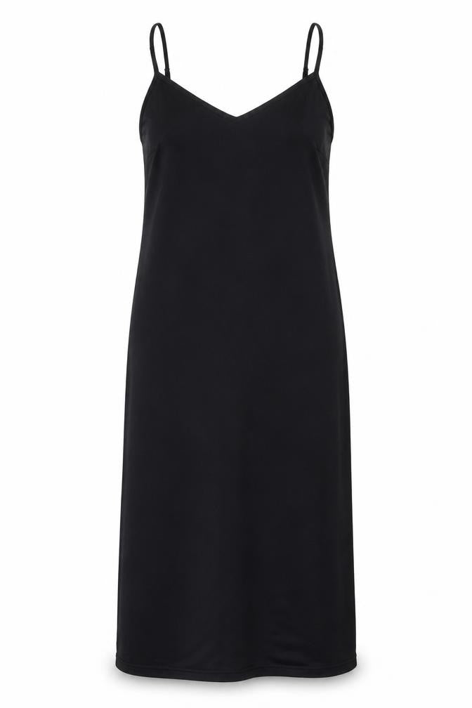 Front view of New Look Women's Black Slip Dress, size 10