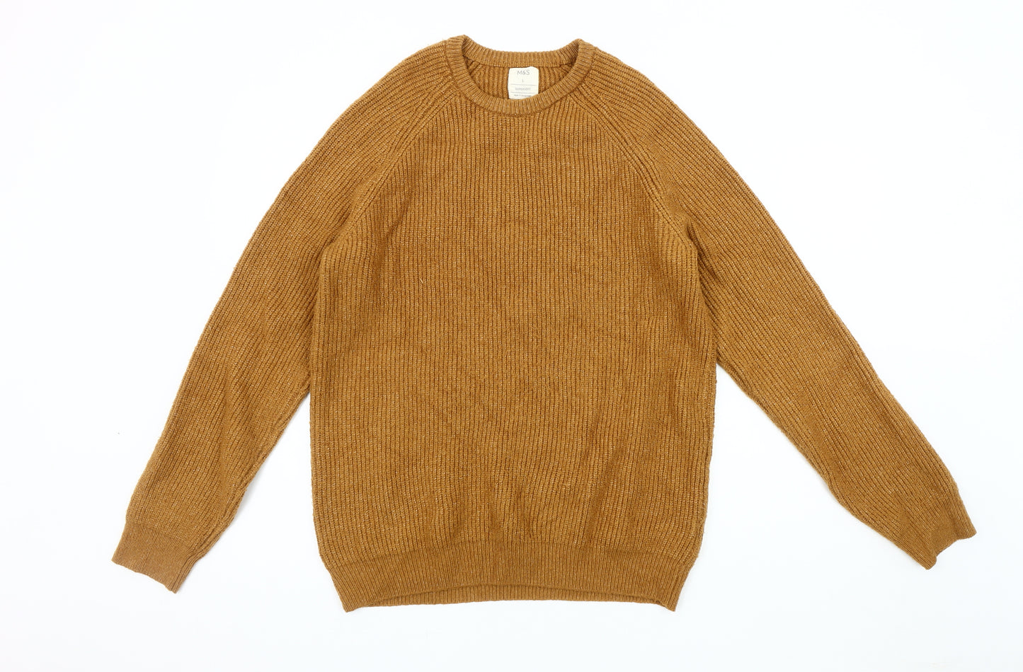 Marks and Spencer Men's Brown Pullover Jumper L