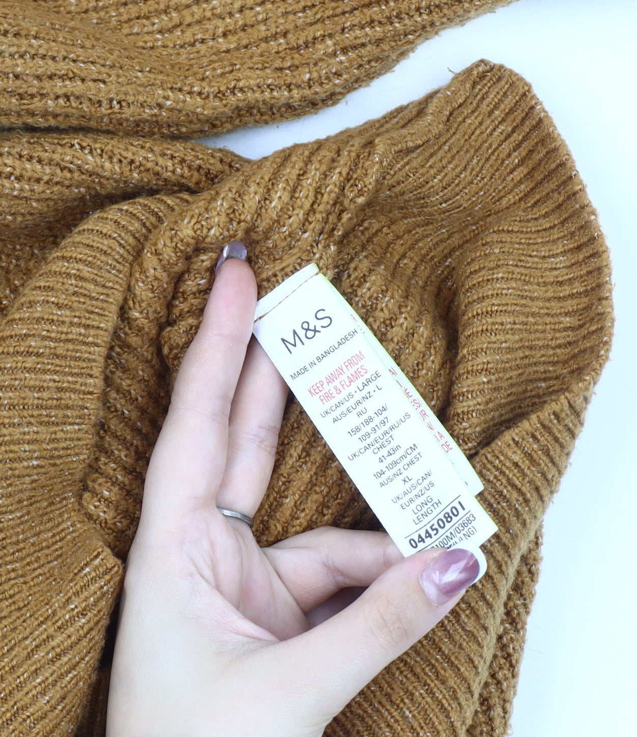 Marks and Spencer Men's Brown Pullover Jumper L