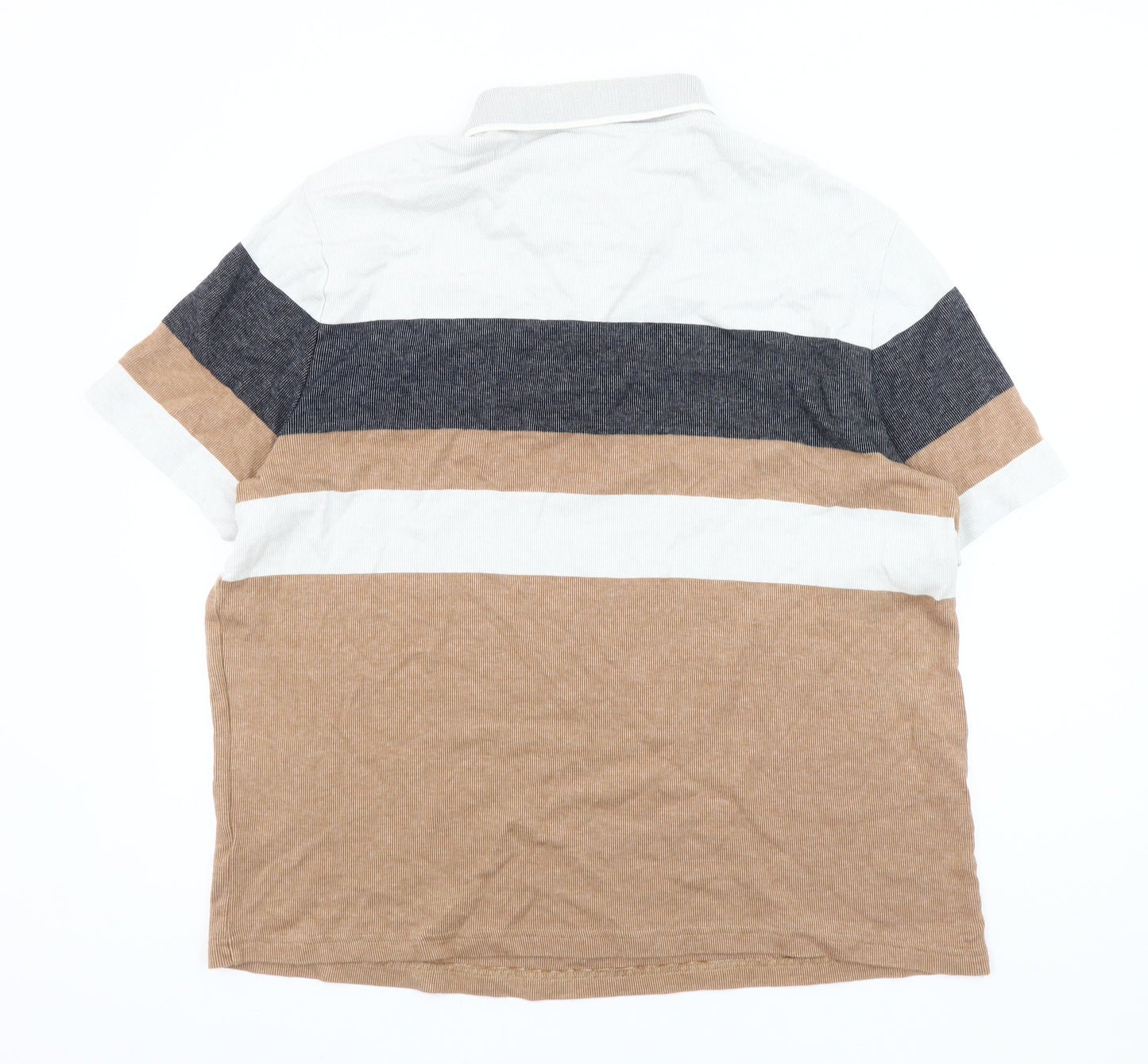 Marks and Spencer Men's Multicoloured 2XL Striped Polo