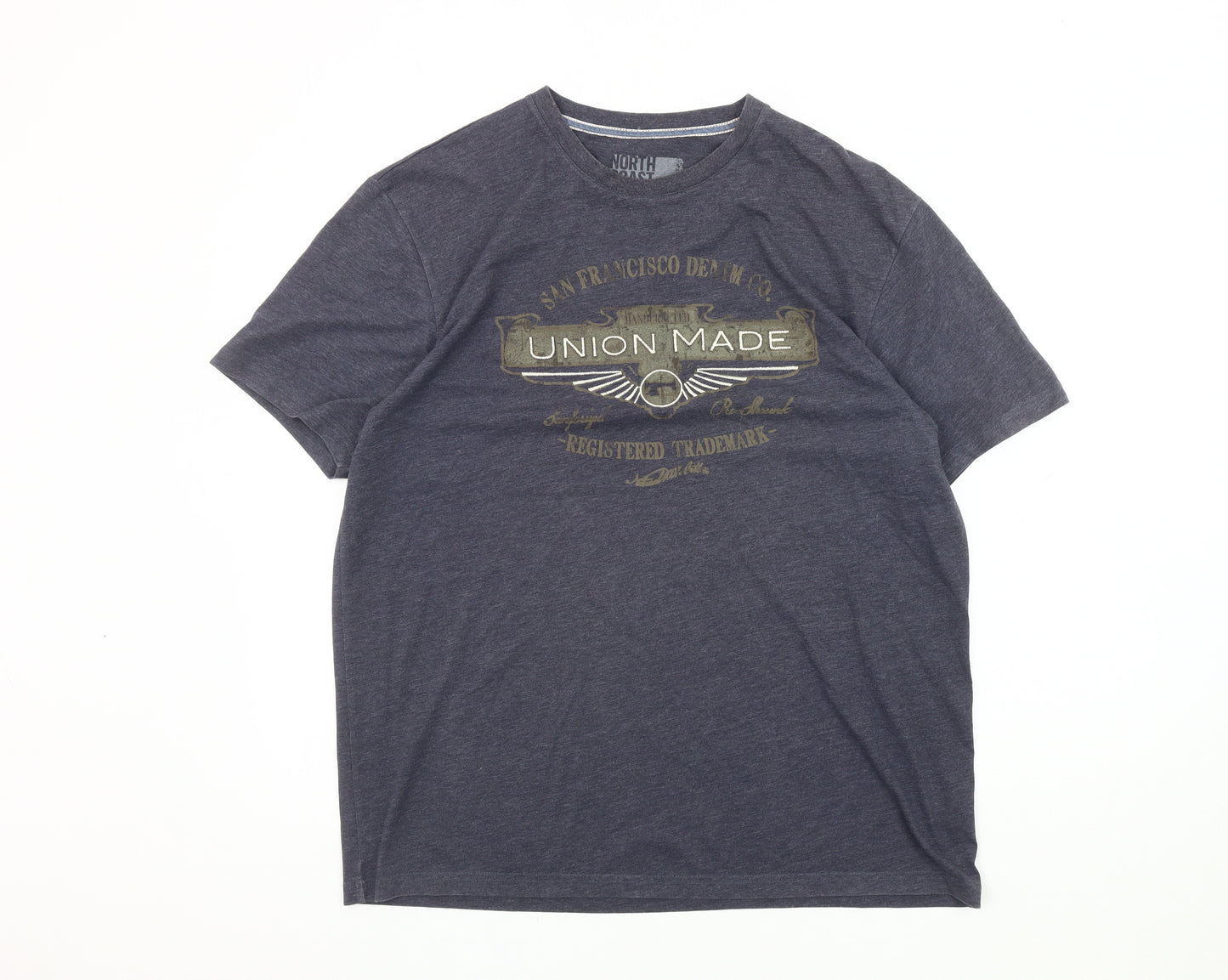 North Coast Men's Grey Graphic Print T-Shirt - Large