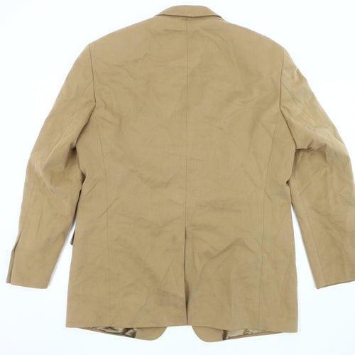 Marks and Spencer Men's Beige Blazer 42R, Cotton, Casual