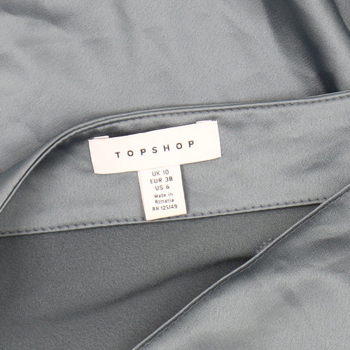 Topshop Women's Blue Slip Dress 10