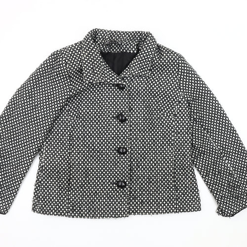 Joanna Hope Women’s Black Geometric Jacket Size 14