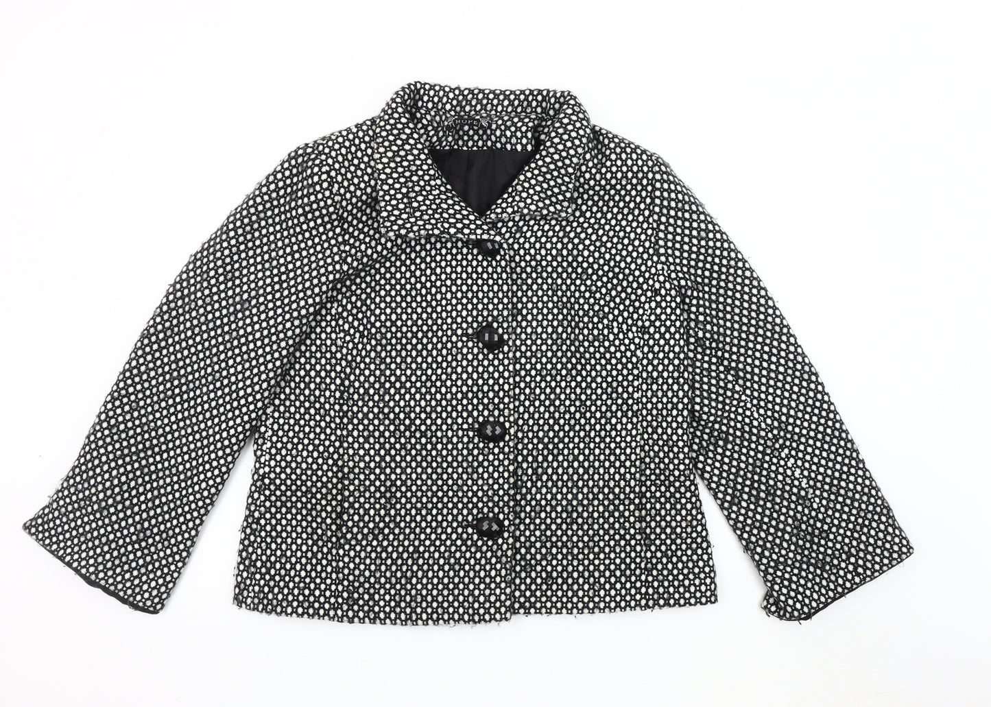 Joanna Hope Women’s Black Geometric Jacket Size 14