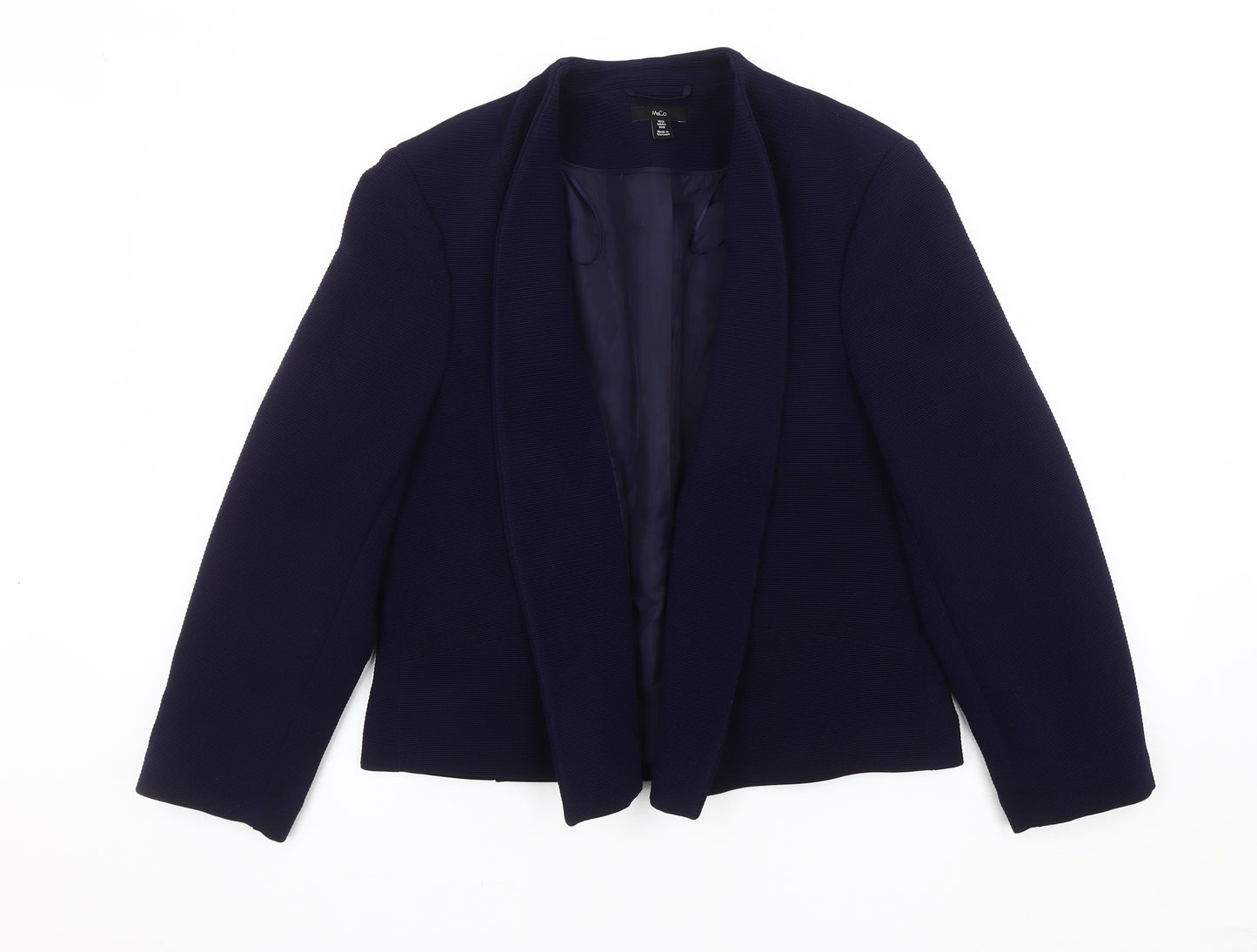 M&Co Women's Blue Blazer UK Size 16 - Elegant & Lined