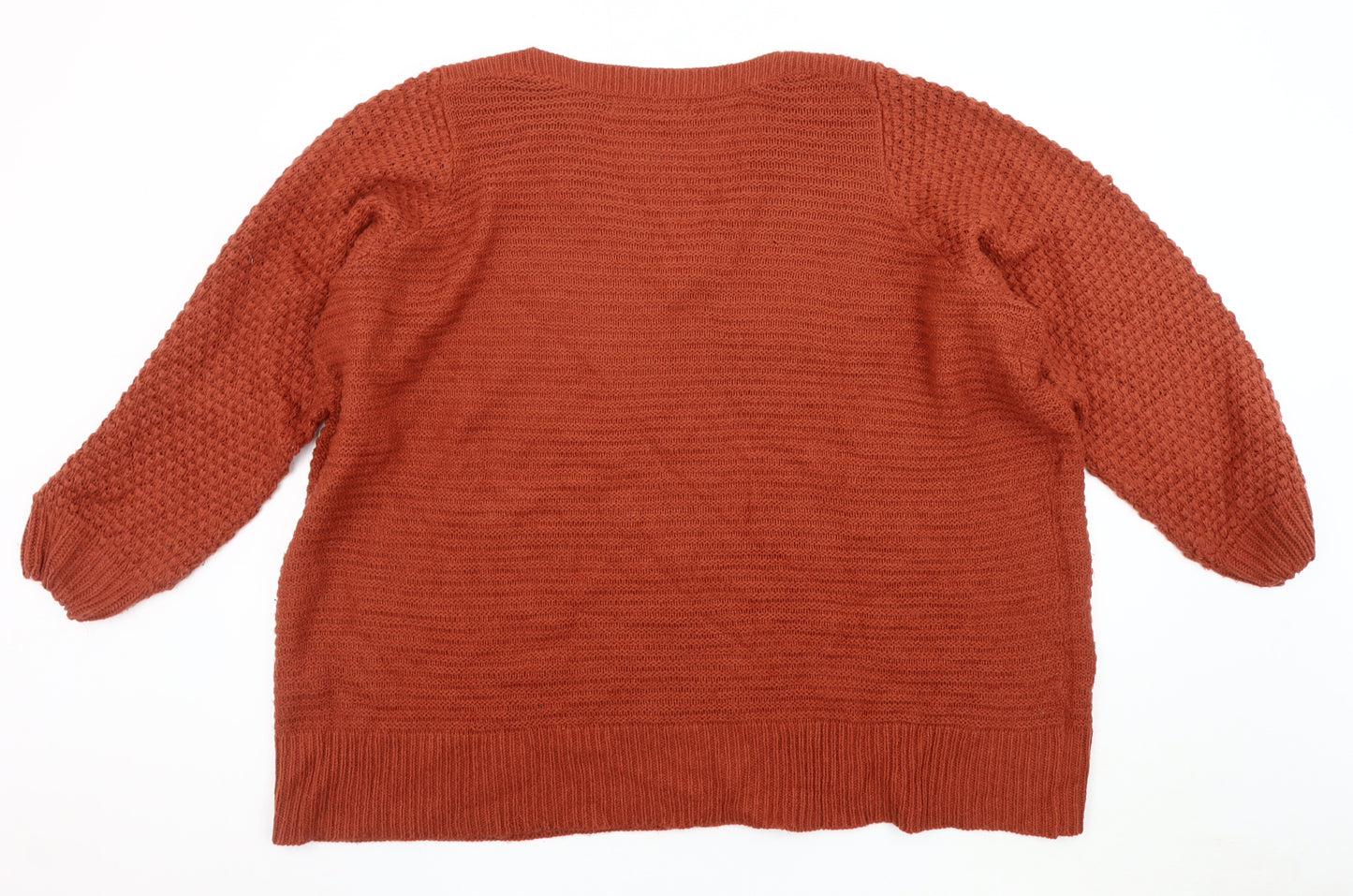 Vero Moda Women's Brown Acrylic V-Neck Pullover, Size 26-28