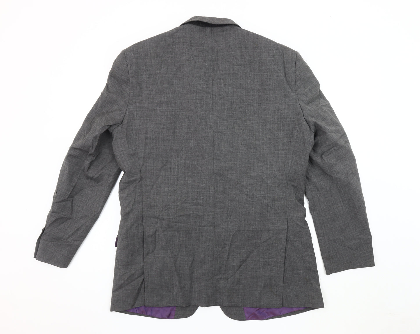 Brook Taverner Men's Grey Blazer, Size 40R, Formal Single-Breasted