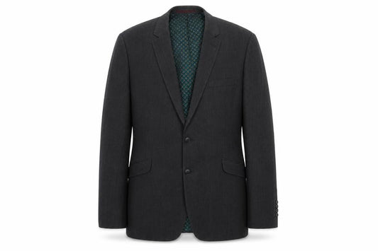 Front view of Next Men's Grey Wool Blazer 44R Regular Double-Vented