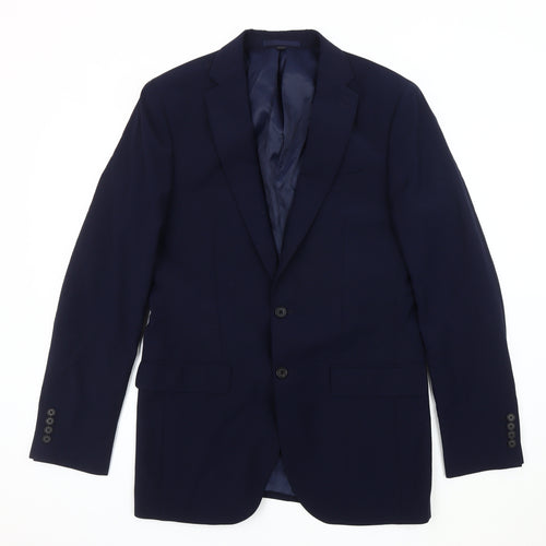 Marks and Spencer Men's Blue Blazer, Size 38, Regular Fit