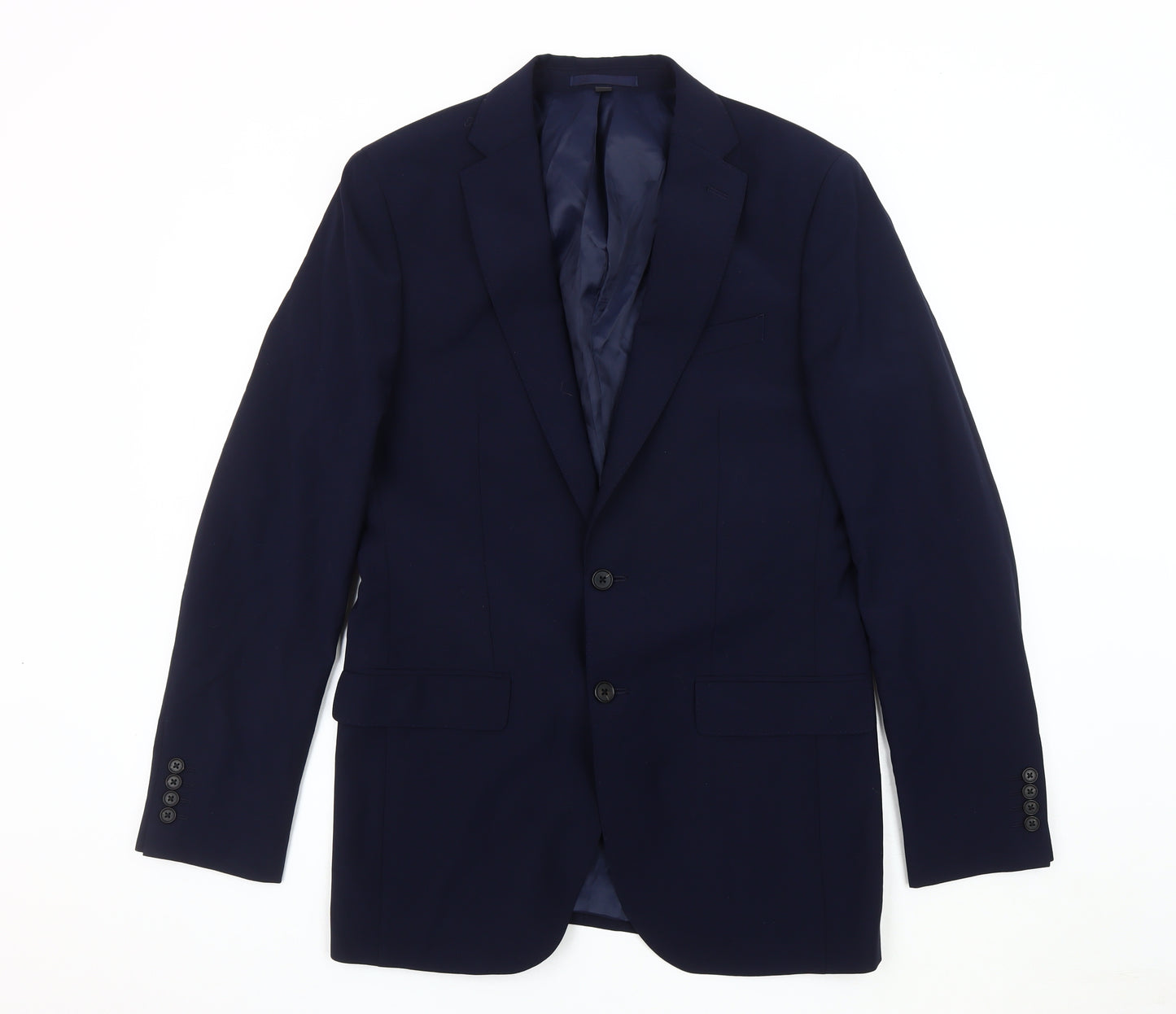 Marks and Spencer Men's Blue Blazer, Size 38, Regular Fit