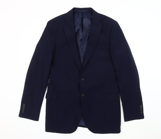 Marks and Spencer Men's Blue Blazer, Size 38, Regular Fit