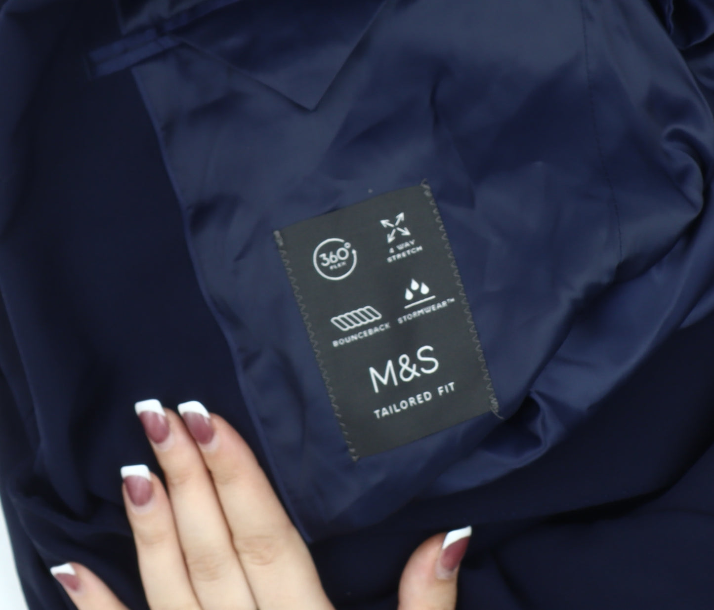 Marks and Spencer Men's Blue Blazer, Size 38, Regular Fit