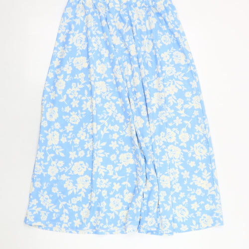Damart Women's Blue Floral Midi Skirt Size 12